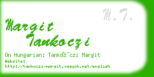 margit tankoczi business card